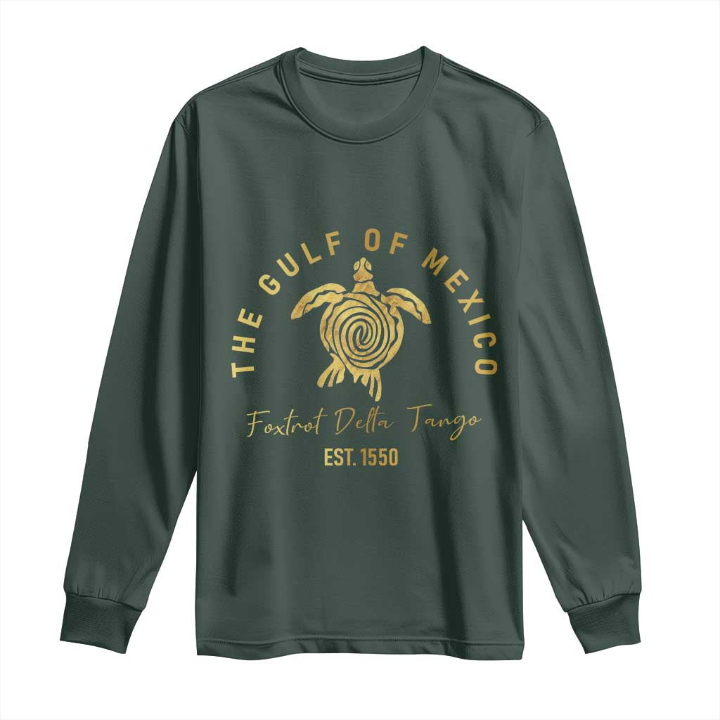 Gulf Of Mexico Turtle Long Sleeve Shirt Foxtrots Deltas Tangos