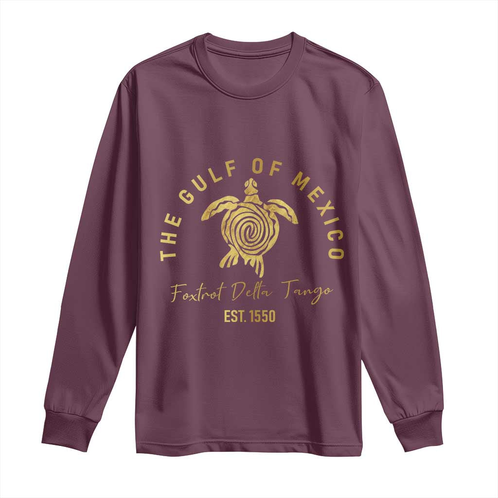 Gulf Of Mexico Turtle Long Sleeve Shirt Foxtrots Deltas Tangos