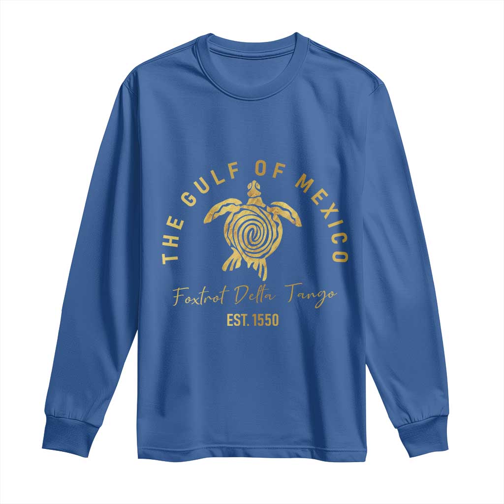 Gulf Of Mexico Turtle Long Sleeve Shirt Foxtrots Deltas Tangos
