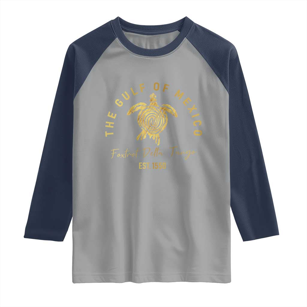 Gulf Of Mexico Turtle Raglan Shirt Foxtrots Deltas Tangos