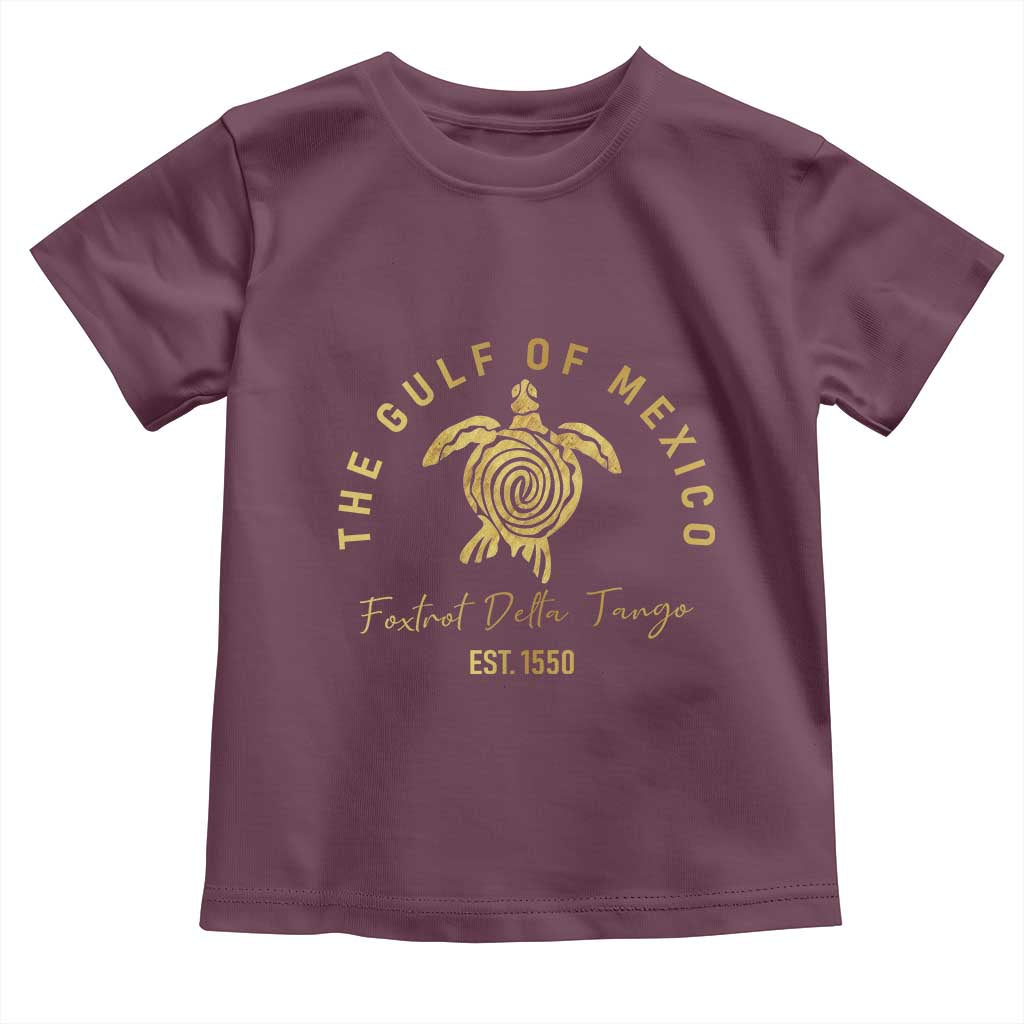 Gulf Of Mexico Turtle Toddler T Shirt Foxtrots Deltas Tangos