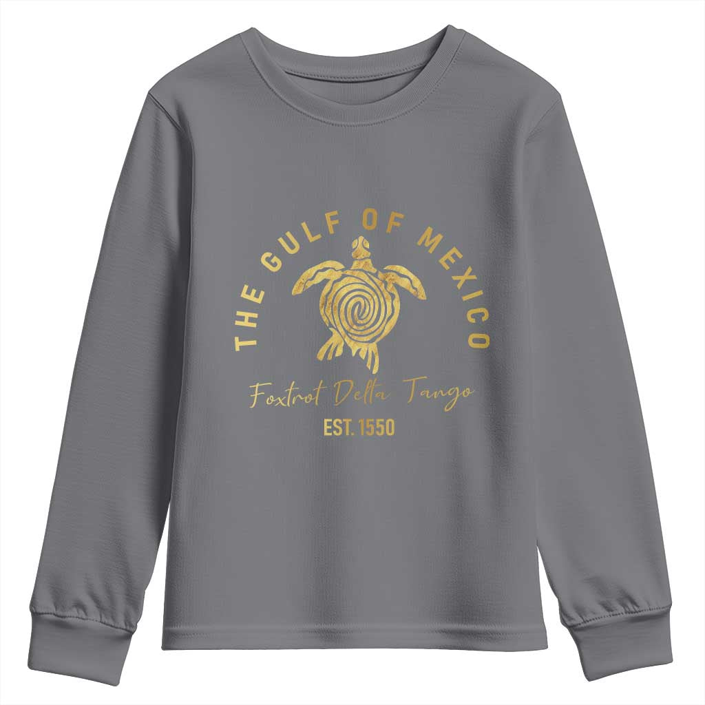Gulf Of Mexico Turtle Youth Sweatshirt Foxtrots Deltas Tangos