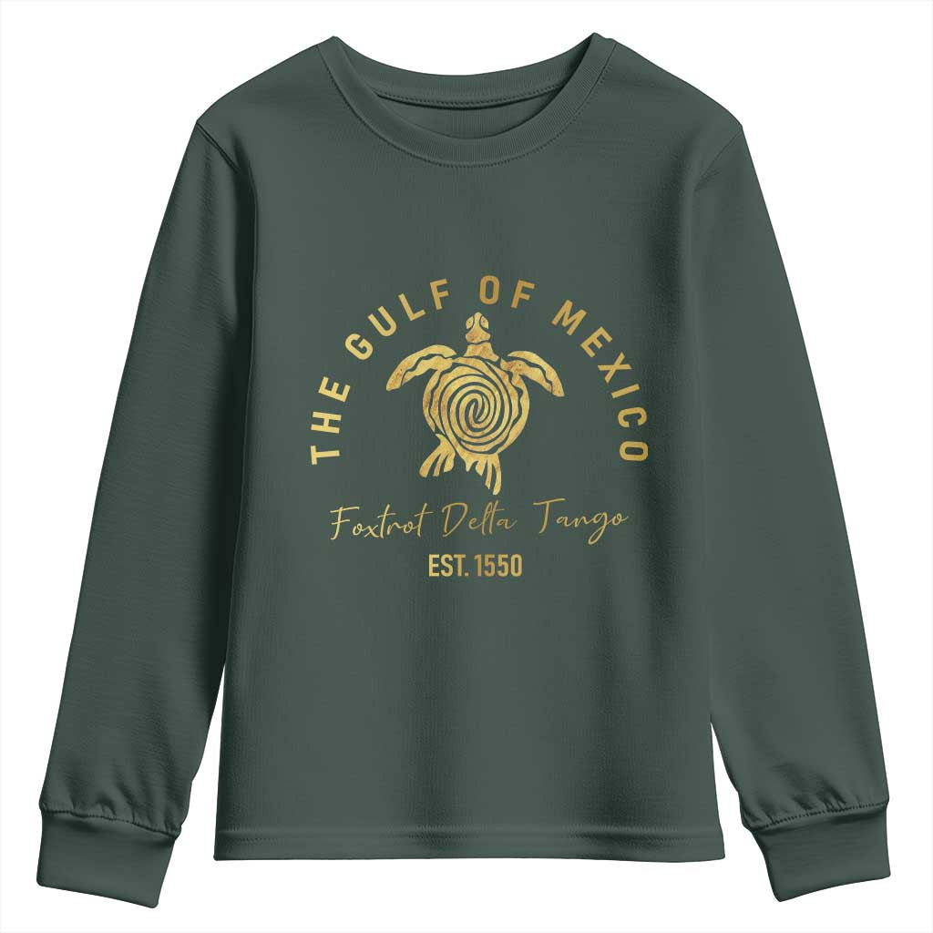 Gulf Of Mexico Turtle Youth Sweatshirt Foxtrots Deltas Tangos