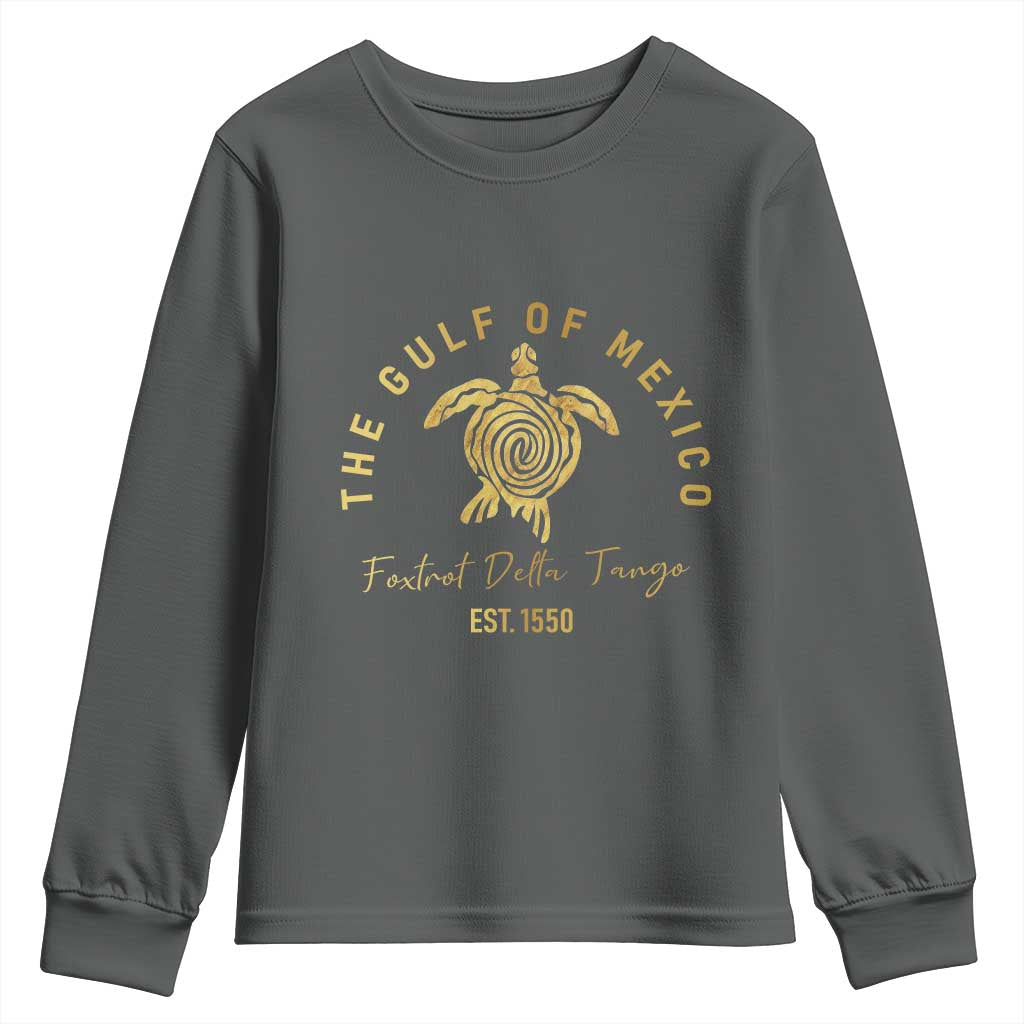 Gulf Of Mexico Turtle Youth Sweatshirt Foxtrots Deltas Tangos