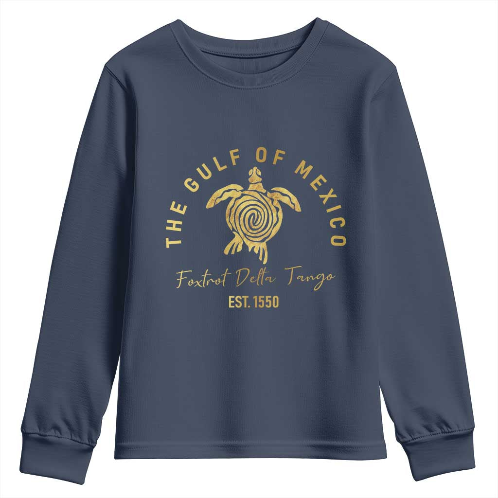Gulf Of Mexico Turtle Youth Sweatshirt Foxtrots Deltas Tangos