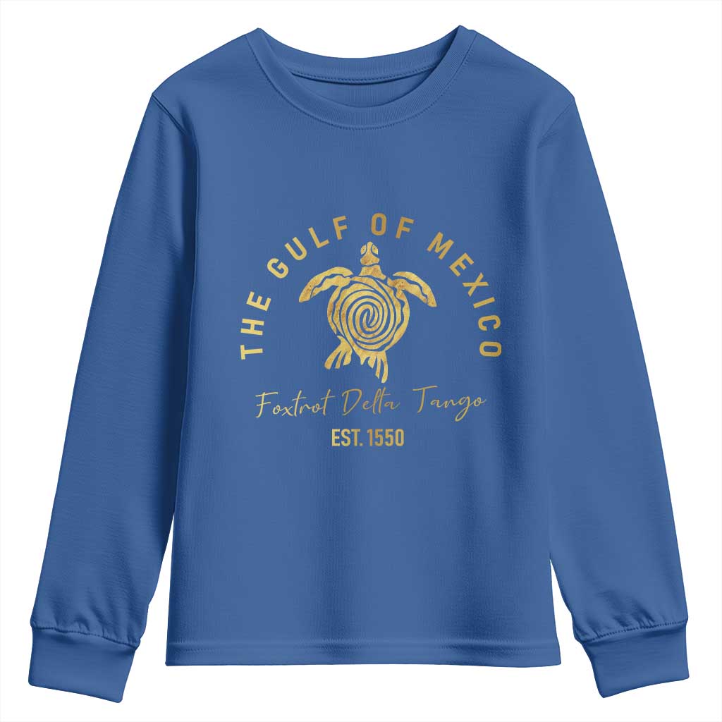 Gulf Of Mexico Turtle Youth Sweatshirt Foxtrots Deltas Tangos