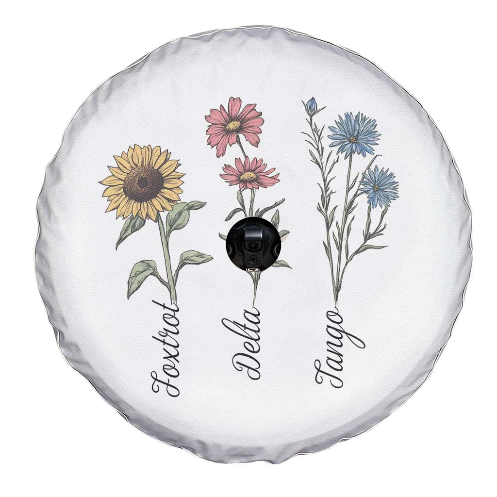 Floral FDT Foxtrot Delta Tango Spare Tire Cover Funny Offensive Retro