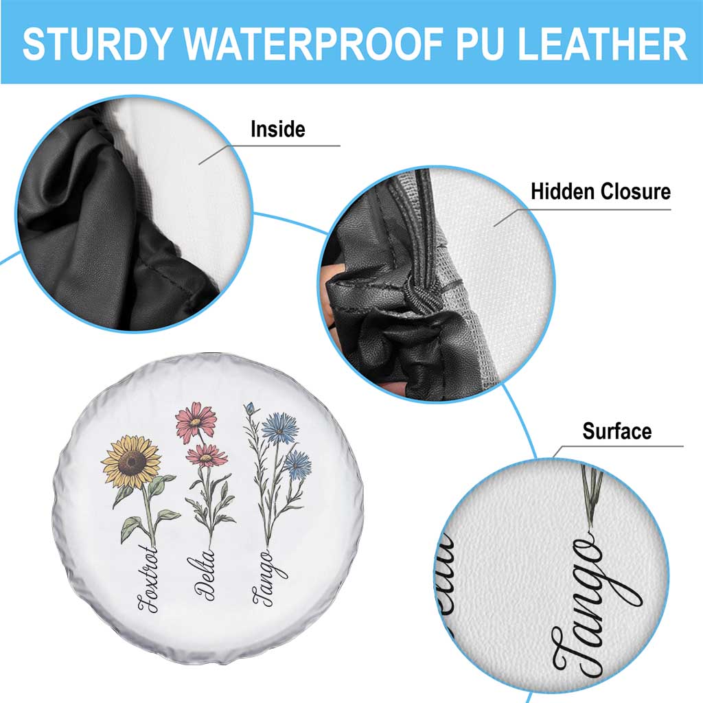 Floral FDT Foxtrot Delta Tango Spare Tire Cover Funny Offensive Retro