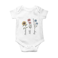 Floral FDT Foxtrot Delta Tango Baby Onesie Funny Offensive Retro