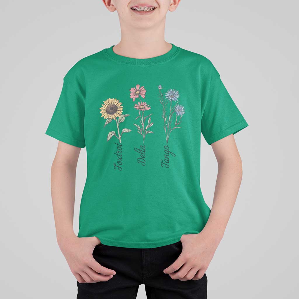 Floral FDT Foxtrot Delta Tango T Shirt For Kid