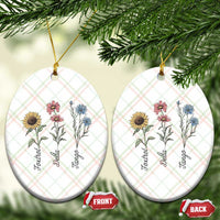 Floral FDT Foxtrot Delta Tango Ceramic Ornament Funny Offensive Retro - Wonder Print Shop