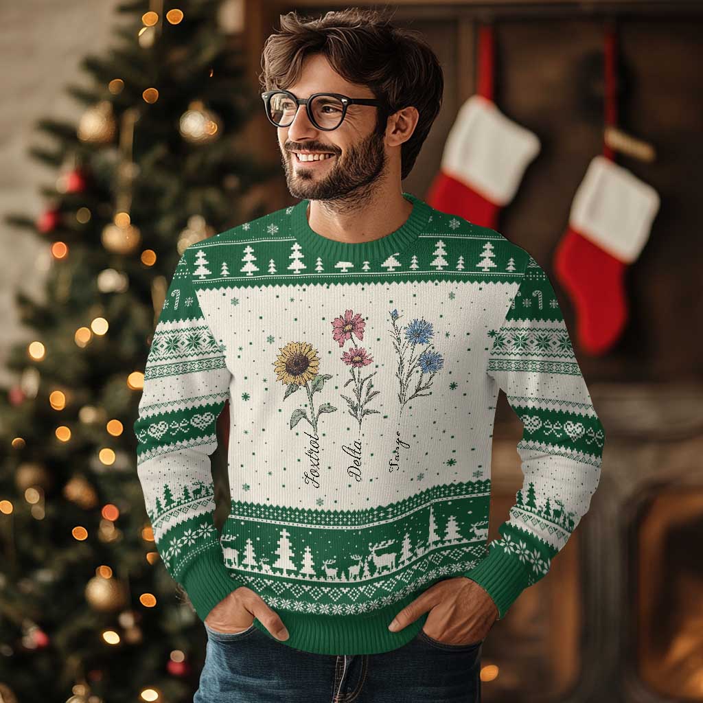 Floral FDT Foxtrot Delta Tango Ugly Christmas Sweater Funny Offensive Retro - Wonder Print Shop