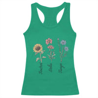 Floral FDT Foxtrot Delta Tango Racerback Tank Top Funny Offensive Retro