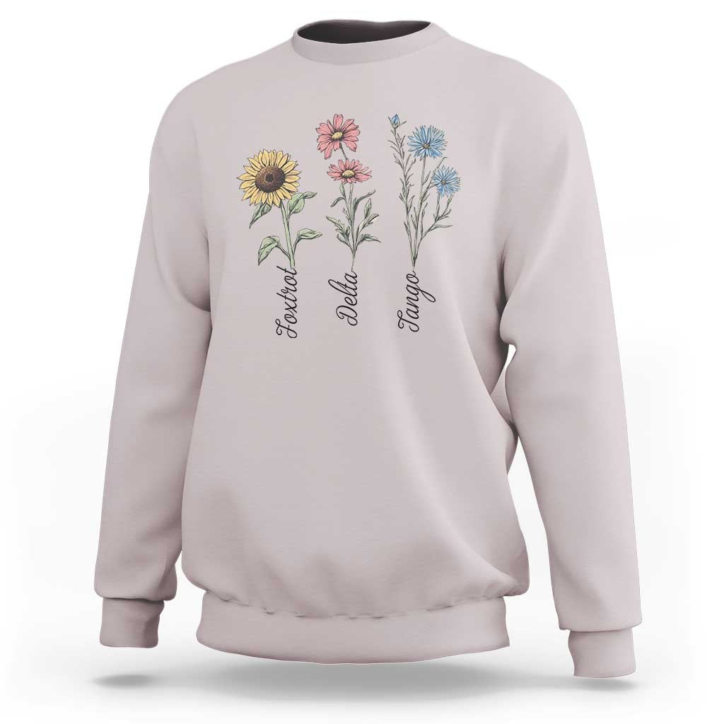 Floral FDT Foxtrot Delta Tango Sweatshirt