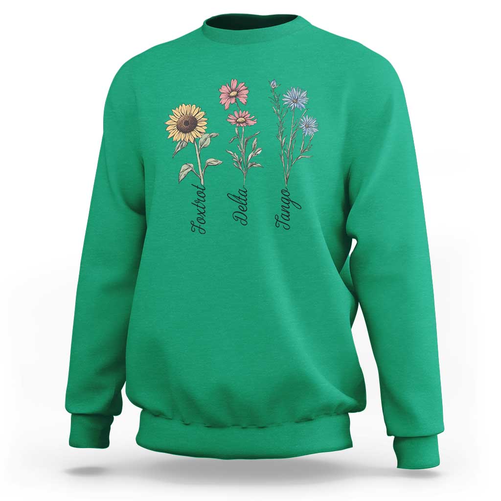 Floral FDT Foxtrot Delta Tango Sweatshirt