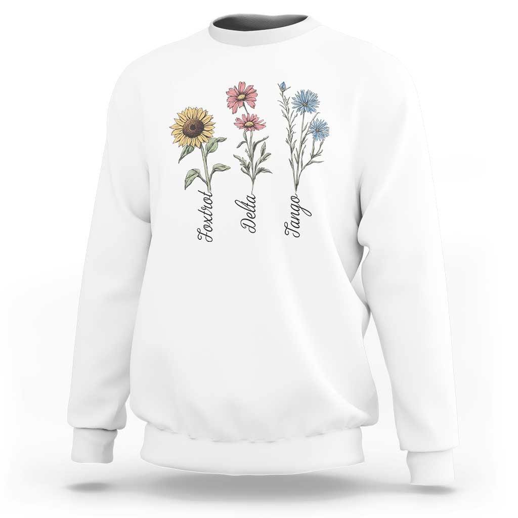 Floral FDT Foxtrot Delta Tango Sweatshirt