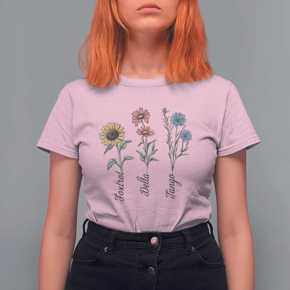 Floral FDT Foxtrot Delta Tango T Shirt For Women