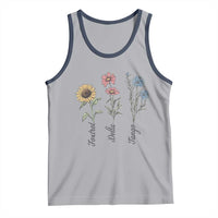 Floral FDT Foxtrot Delta Tango Tank Top Funny Offensive Retro