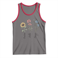 Floral FDT Foxtrot Delta Tango Tank Top Funny Offensive Retro
