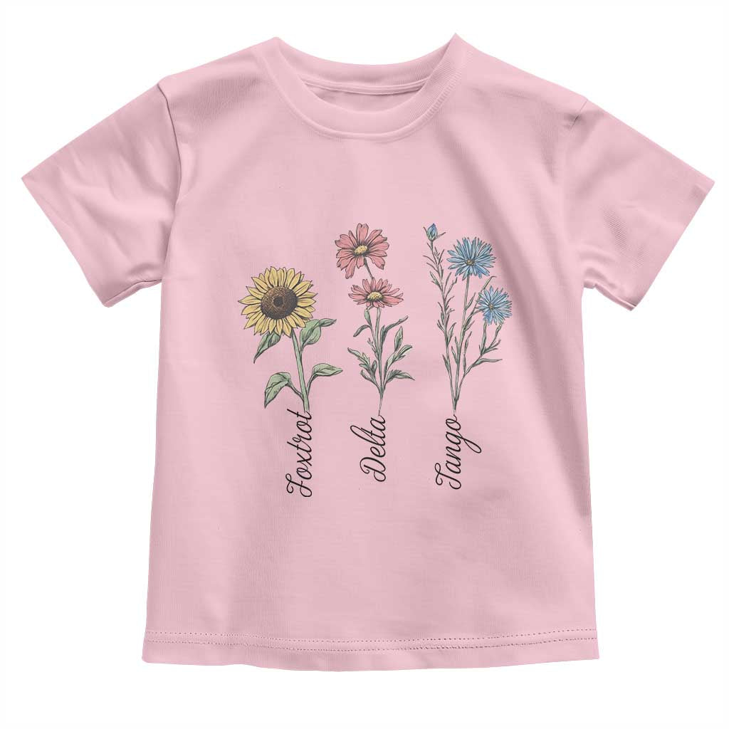 Floral FDT Foxtrot Delta Tango Toddler T Shirt Funny Offensive Retro