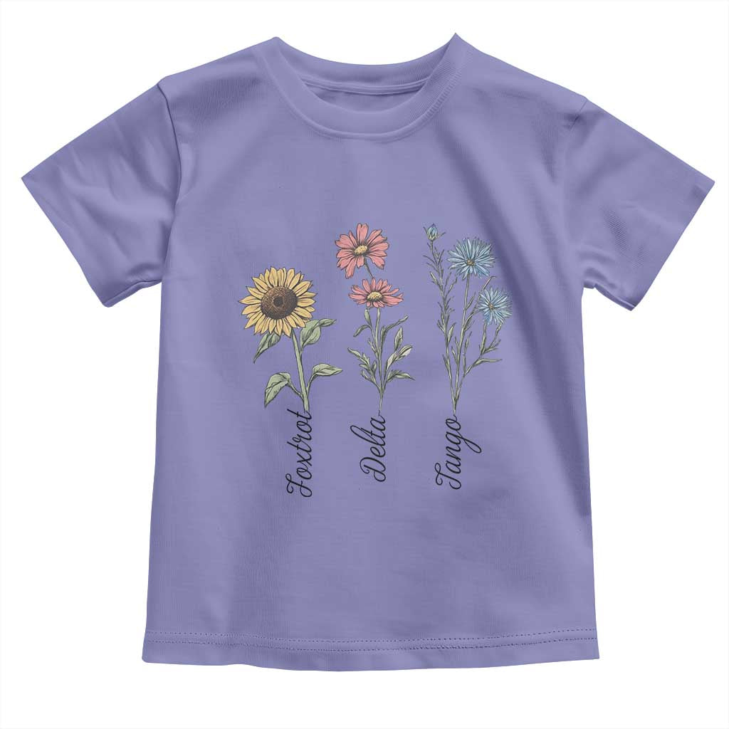 Floral FDT Foxtrot Delta Tango Toddler T Shirt Funny Offensive Retro