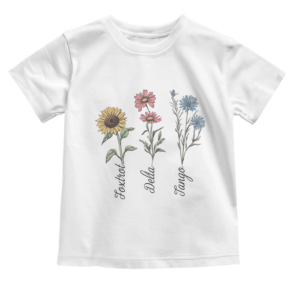 Floral FDT Foxtrot Delta Tango Toddler T Shirt Funny Offensive Retro