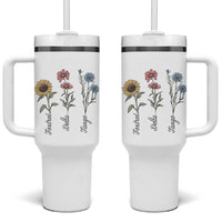Floral FDT Foxtrot Delta Tango Tumbler With Handle Funny Offensive Retro