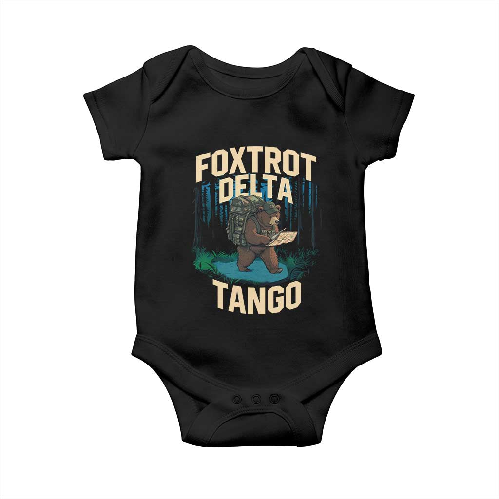 Foxtrots Deltas Tangos Funny Bear Resist Baby Onesie Protect Our National Parks