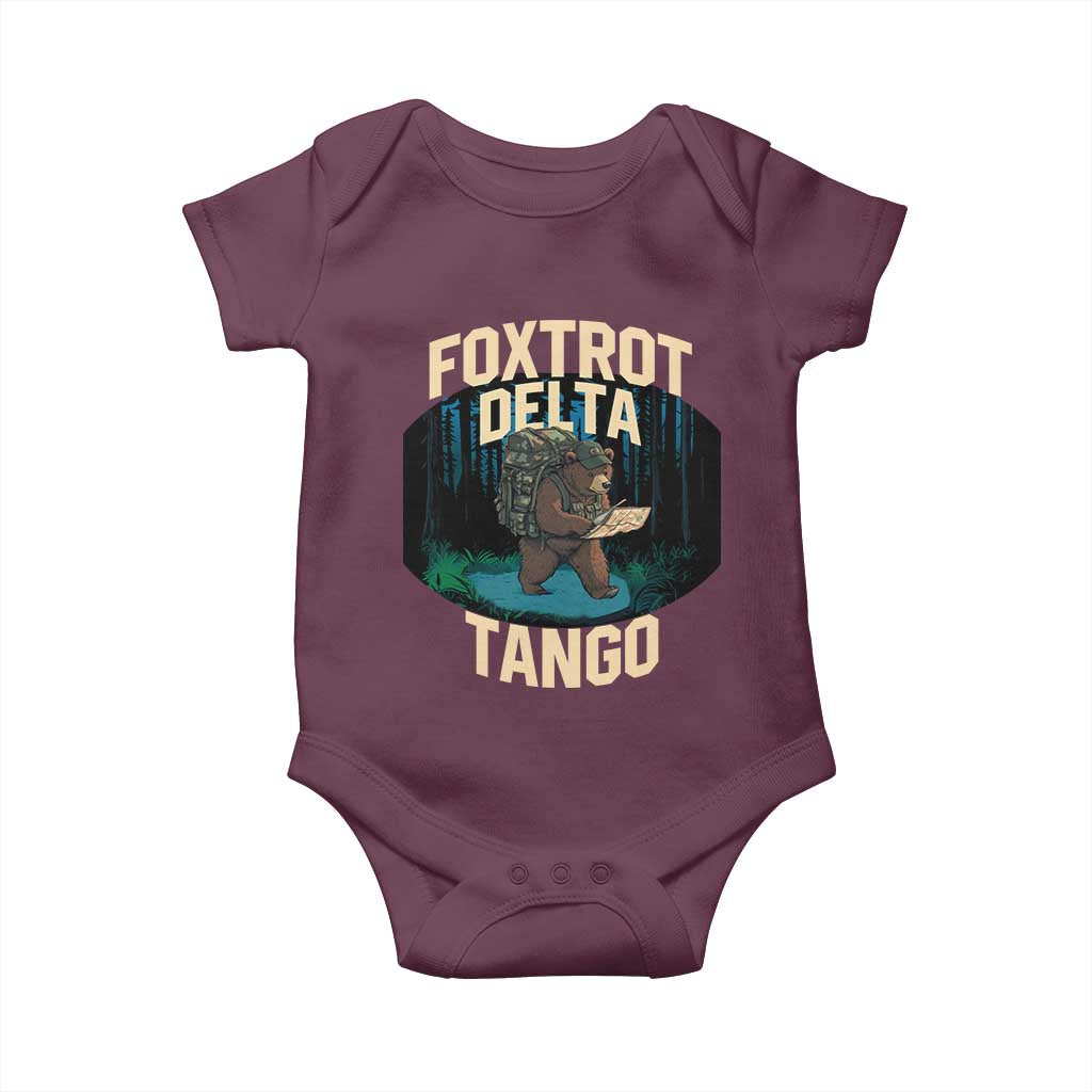 Foxtrots Deltas Tangos Funny Bear Resist Baby Onesie Protect Our National Parks