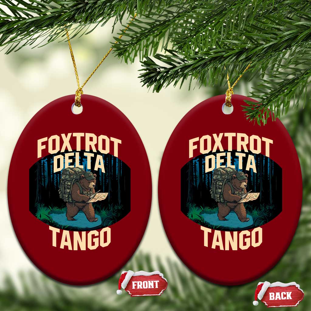 Foxtrots Deltas Tangos Funny Bear Resist Ceramic Ornament Protect Our National Parks - Wonder Print Shop