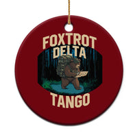 Foxtrots Deltas Tangos Funny Bear Resist Ceramic Ornament Protect Our National Parks - Wonder Print Shop