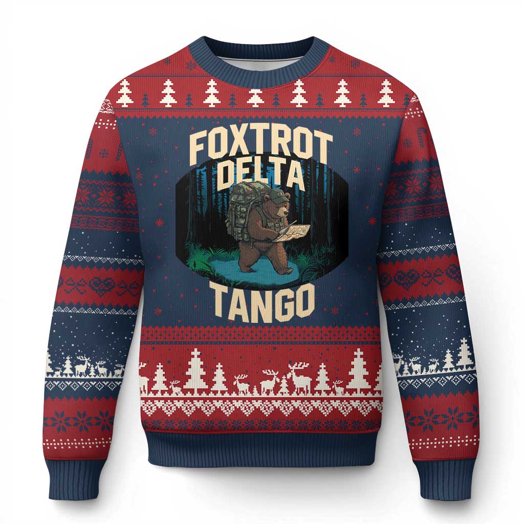 Foxtrots Deltas Tangos Funny Bear Resist Ugly Christmas Sweater Protect Our National Parks - Wonder Print Shop