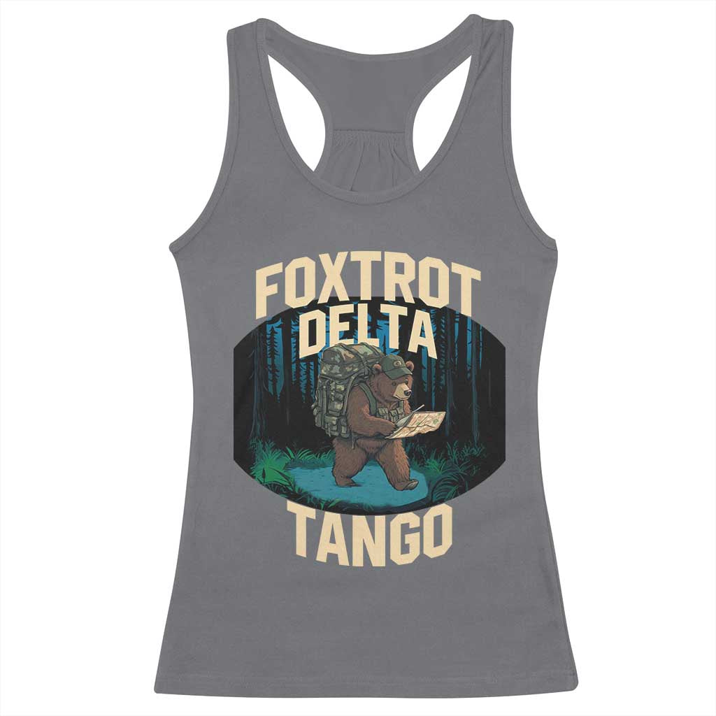 Foxtrots Deltas Tangos Funny Bear Resist Racerback Tank Top Protect Our National Parks