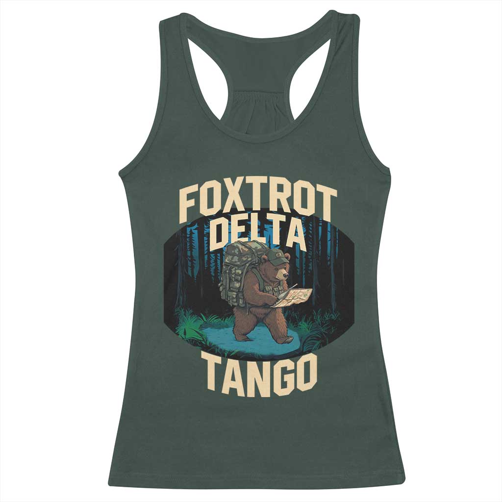 Foxtrots Deltas Tangos Funny Bear Resist Racerback Tank Top Protect Our National Parks