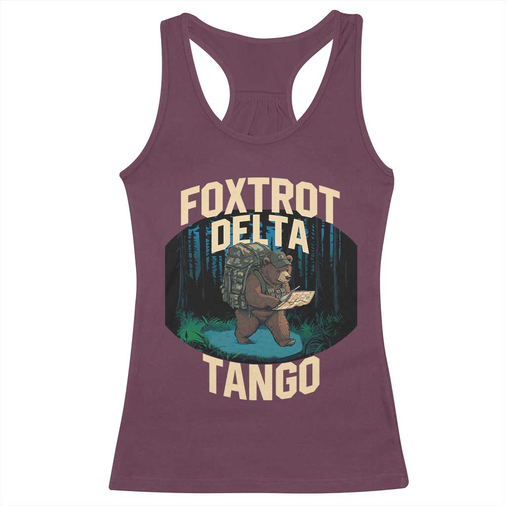 Foxtrots Deltas Tangos Funny Bear Resist Racerback Tank Top Protect Our National Parks