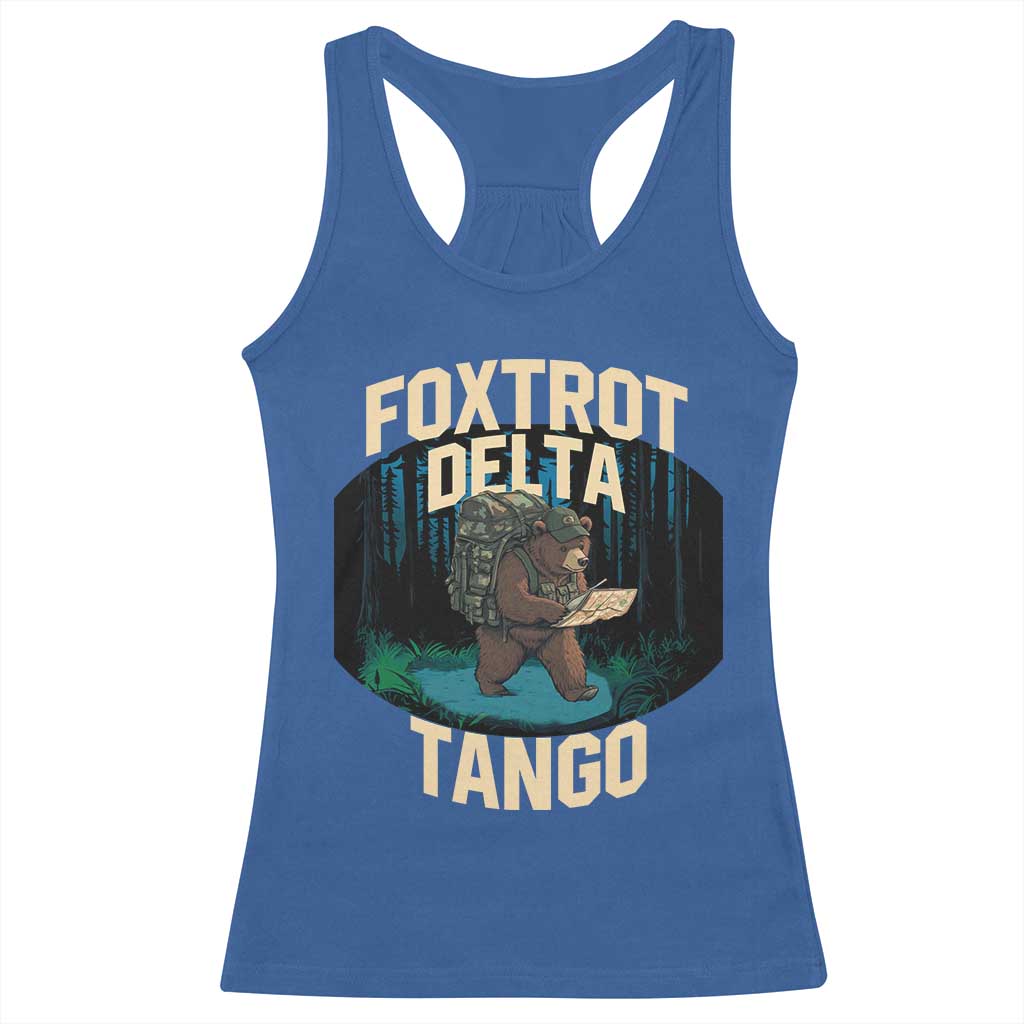 Foxtrots Deltas Tangos Funny Bear Resist Racerback Tank Top Protect Our National Parks