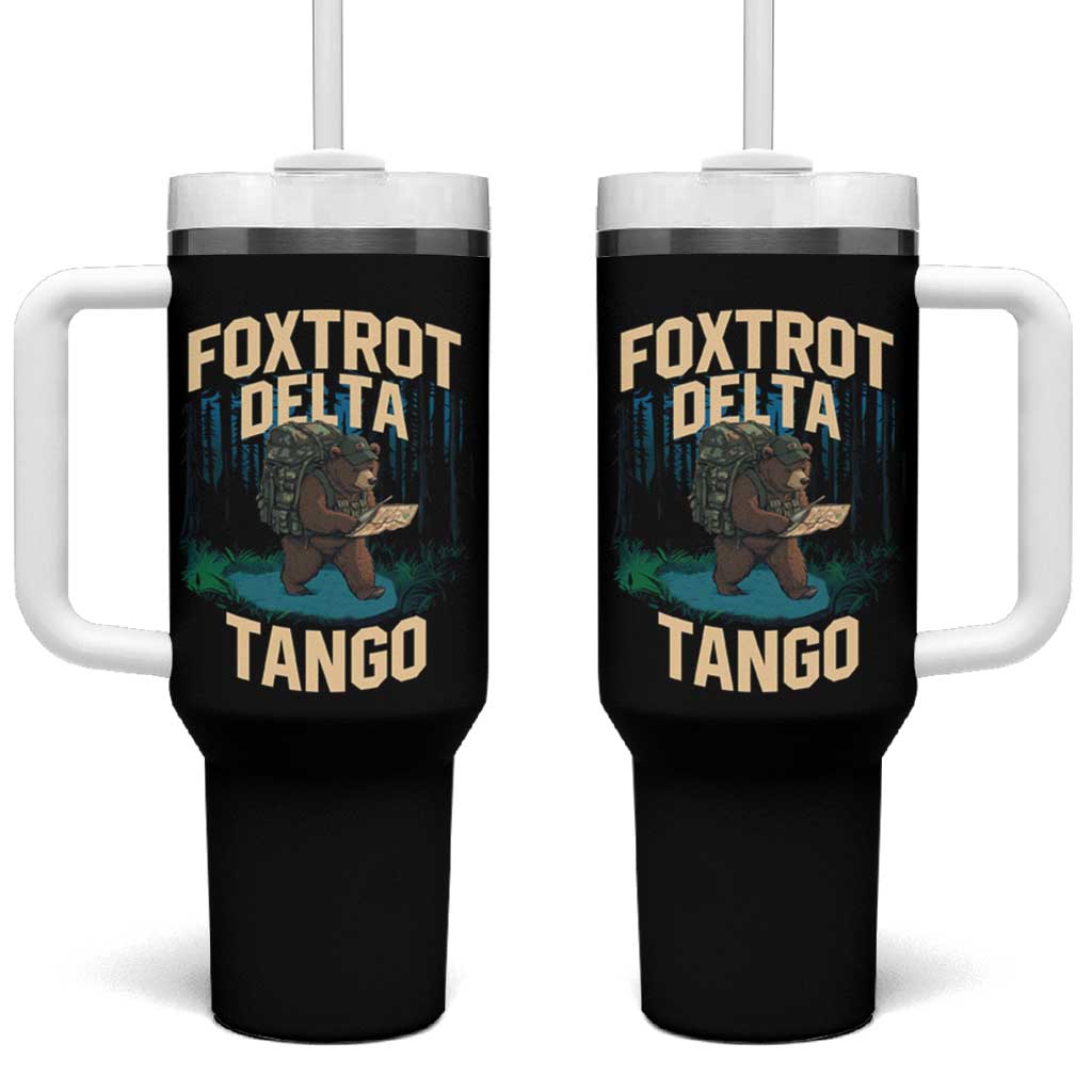 Foxtrots Deltas Tangos Funny Bear Resist Tumbler With Handle Protect Our National Parks