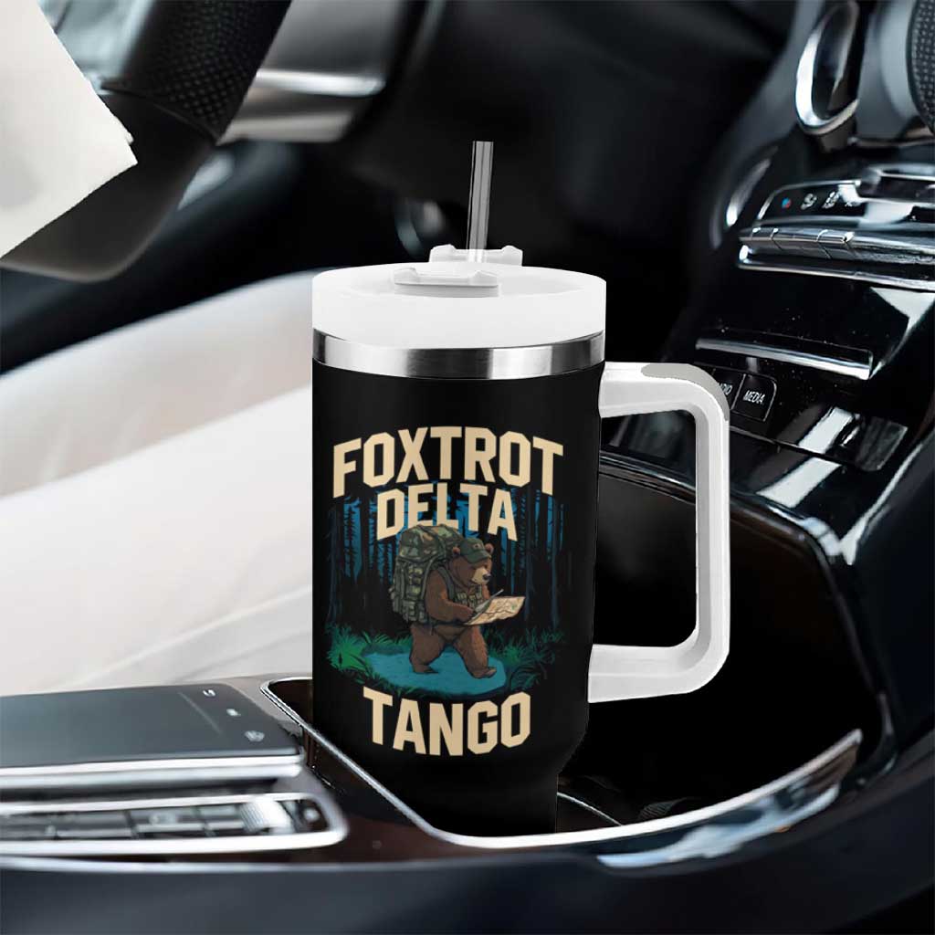 Foxtrots Deltas Tangos Funny Bear Resist Tumbler With Handle Protect Our National Parks