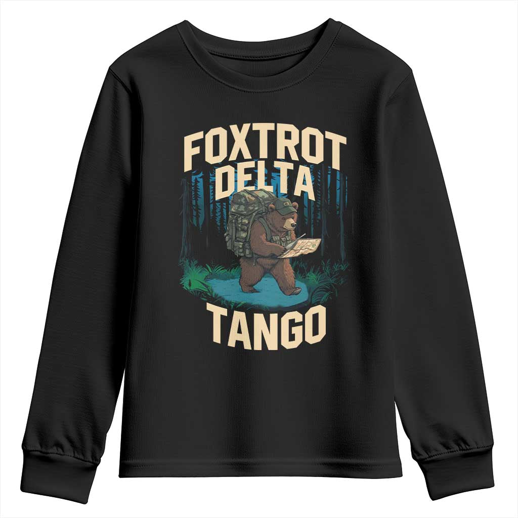 Foxtrots Deltas Tangos Funny Bear Resist Youth Sweatshirt Protect Our National Parks