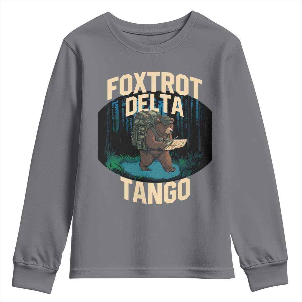 Foxtrots Deltas Tangos Funny Bear Resist Youth Sweatshirt Protect Our National Parks