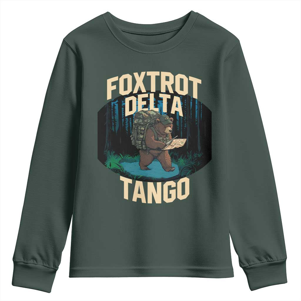 Foxtrots Deltas Tangos Funny Bear Resist Youth Sweatshirt Protect Our National Parks