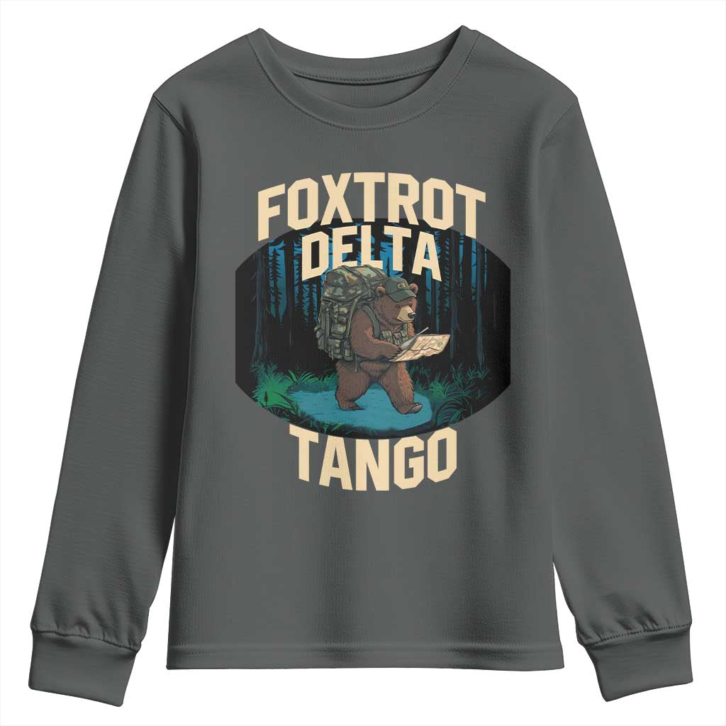 Foxtrots Deltas Tangos Funny Bear Resist Youth Sweatshirt Protect Our National Parks
