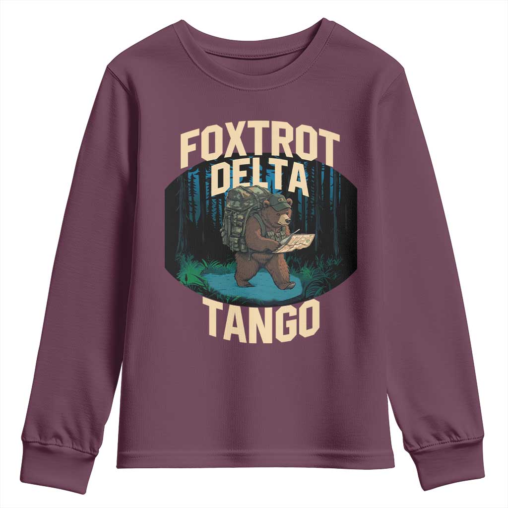 Foxtrots Deltas Tangos Funny Bear Resist Youth Sweatshirt Protect Our National Parks