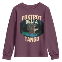 Foxtrots Deltas Tangos Funny Bear Resist Youth Sweatshirt Protect Our National Parks