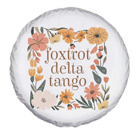 Foxtrots Deltas Tangos Boho Floral Spare Tire Cover Funny Offensive