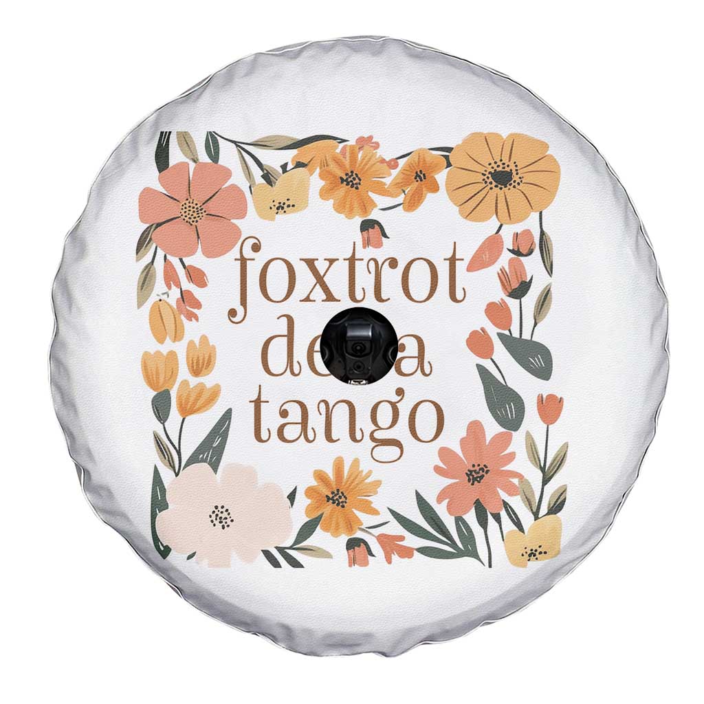 Foxtrots Deltas Tangos Boho Floral Spare Tire Cover Funny Offensive