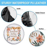 Foxtrots Deltas Tangos Boho Floral Spare Tire Cover Funny Offensive