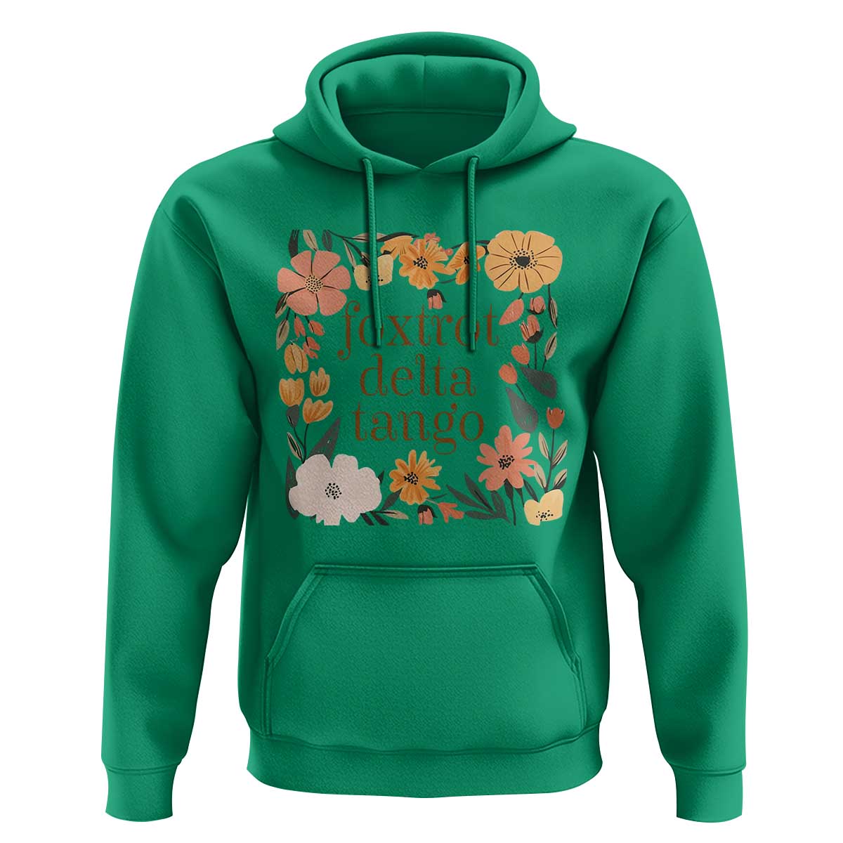 Foxtrots Deltas Tangos Boho Floral Hoodie Funny Offensive Retro