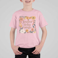 Foxtrots Deltas Tangos Boho Floral T Shirt For Kid Funny Offensive Retro