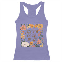Foxtrots Deltas Tangos Boho Floral Racerback Tank Top Funny Offensive